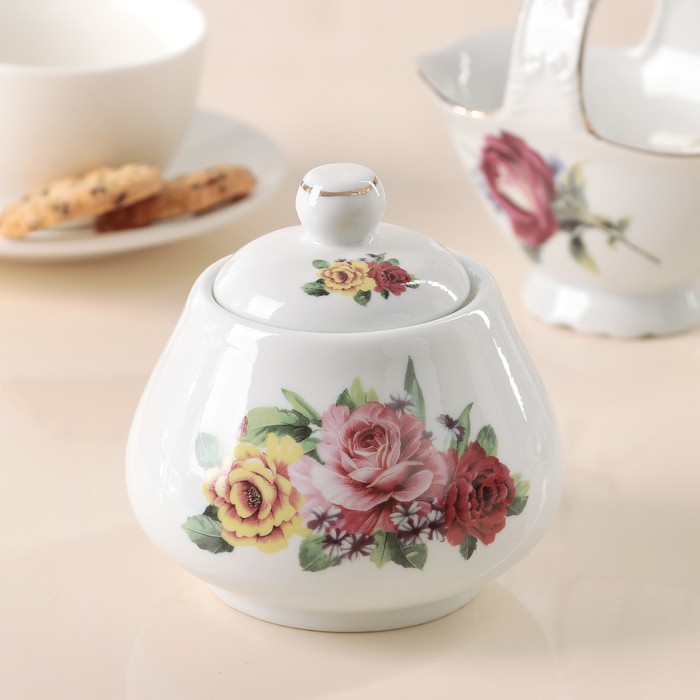 Сахарница 300 мл "Пышный букет"