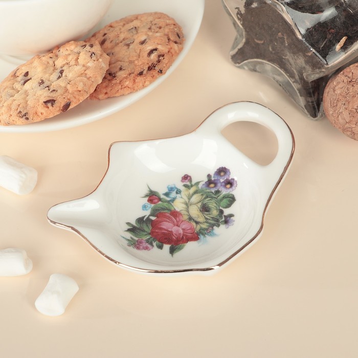 Подставка под чайный пакетик 9х6,5 см "Цветочный парк"