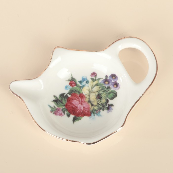 Подставка под чайный пакетик 9х6,5 см "Цветочный парк"