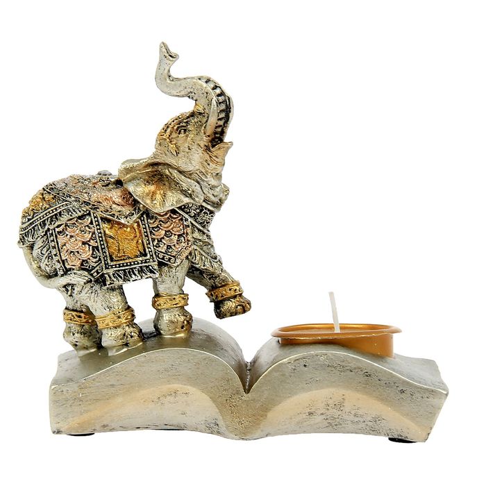 Сувенир "Слон на книге" со свечой