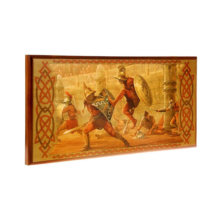 Нарды-шашки "Гладиатор" (доска дерево 60х60 см)