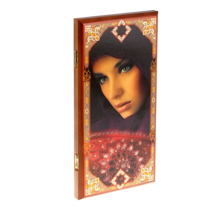 Нарды-шашки "Красавица 2" (доска дерево 40х40 см)