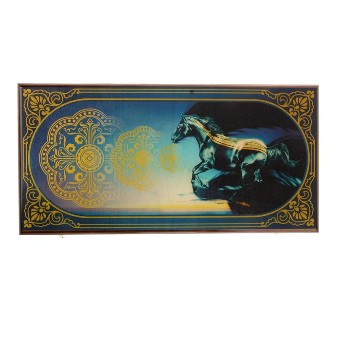 Нарды-шашки "Black Horse" (доска дерево 60х60 см)