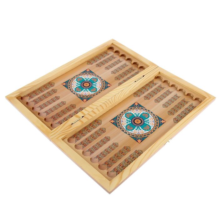 Нарды-шашки "Викинги" (доска дерево 40х40 см)