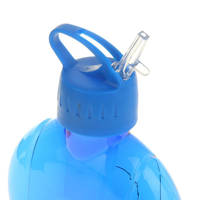 Фляжка-бутылка круглая, 650 мл, синяя