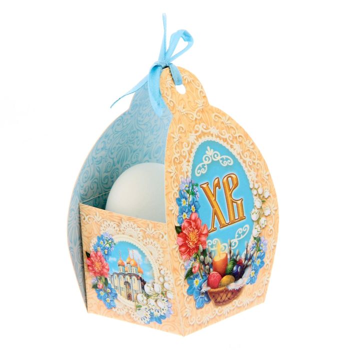 Коробочка подарочная для яйца "Христос Воскресе!" храм