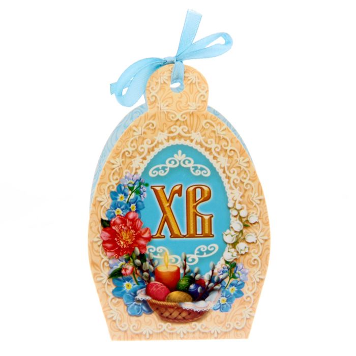 Коробочка подарочная для яйца "Христос Воскресе!" храм