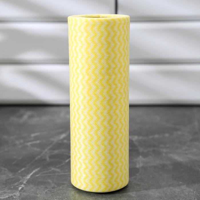 Рулон салфеток универсальных, вискоза, 20х40 см, 25 шт, цвета МИКС