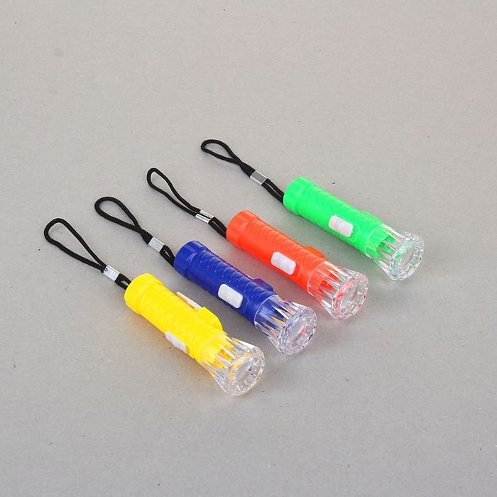 Фонарик свет на верёвке "Огонёк" МИКС