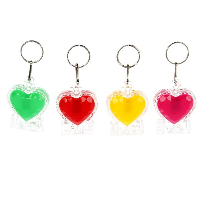 Световой брелок "Сердце в ажуре", МИКС