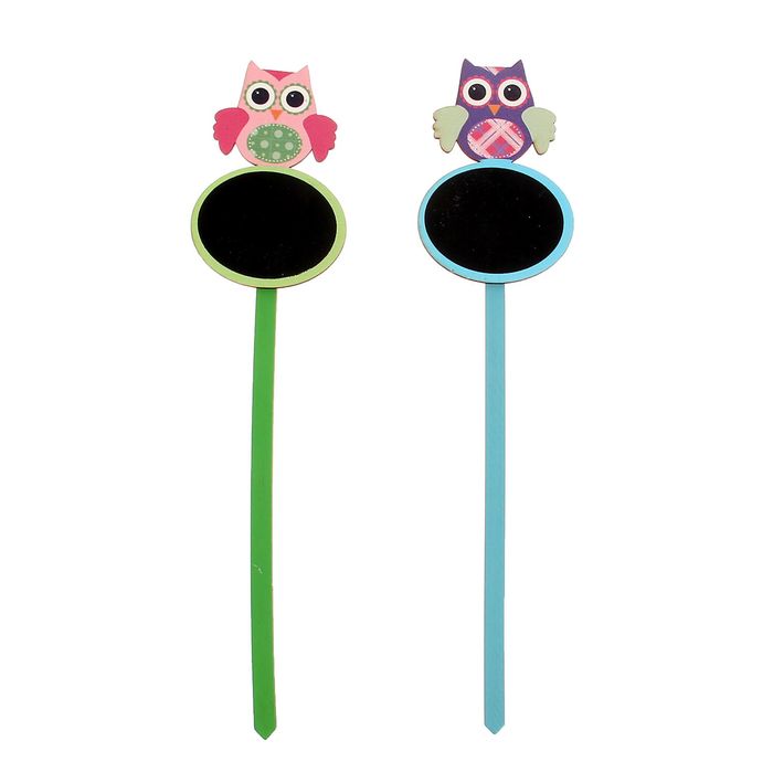 Сувенир на палочке "Совушка" с доской для записей, цвета МИКС
