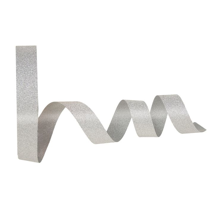 Лента упаковочная "Алмазная крошка", 1,8 см х 36,5 м , цвет серебристый