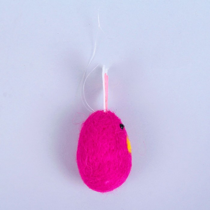 Подвеска декоративная ручной работы "Зайчик", шерсть