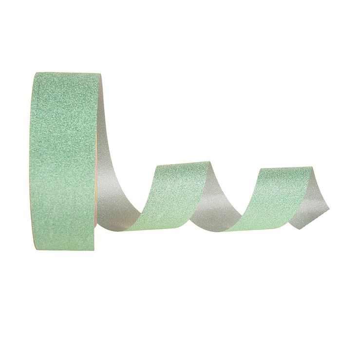 Лента упаковочная "Алмазная крошка", 3 см х 36,5 м, цвет зелёный