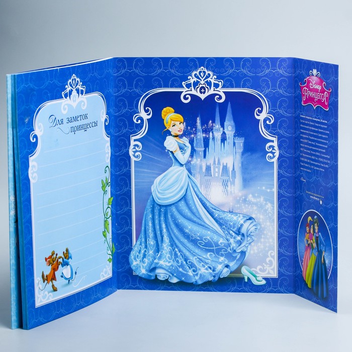 Набор подарочный с блокнотом-открыткой и ручкой "Чудесной принцессе", Принцессы: Золушка