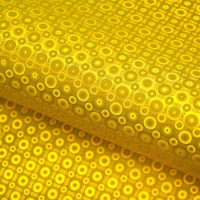Пленка голография "Капли", жёлтый, 50 х 70 см