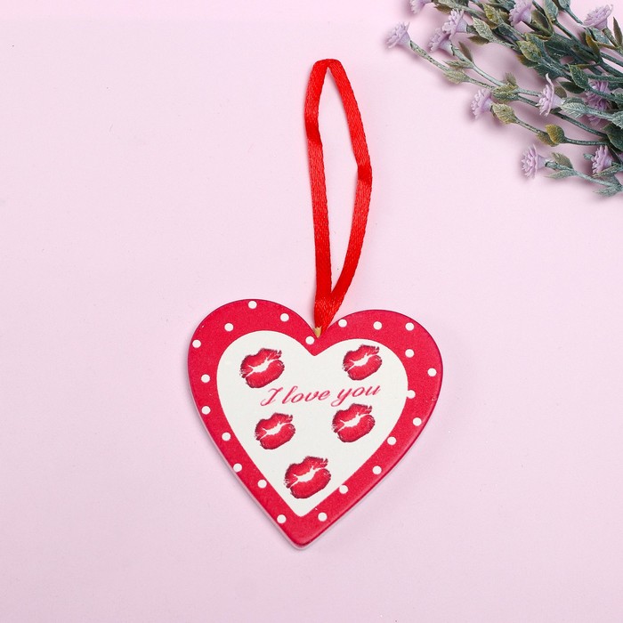 Подвеска декор "Сердце. I love you"