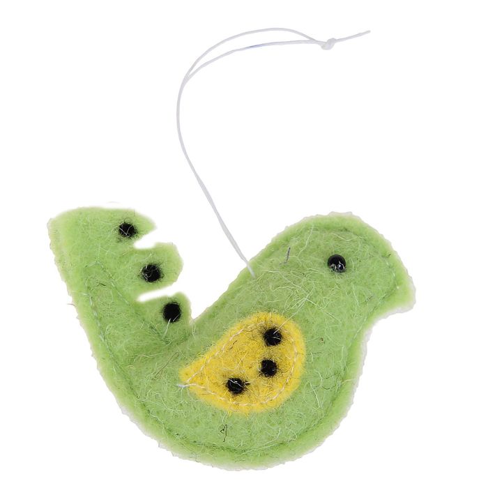 Подвеска декоративная ручной работы "Птица счастья", шерсть