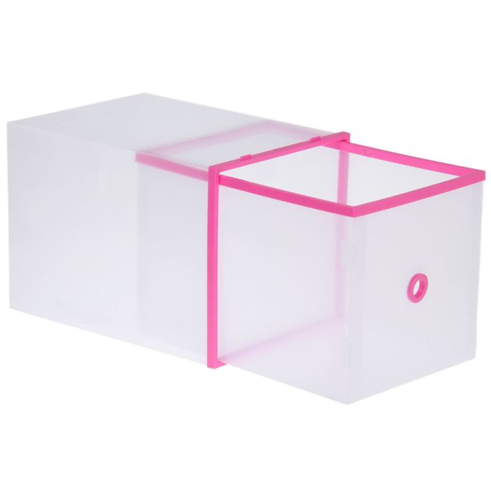 Короб для хранения выдвижной "Интрига", цвет розовый кант