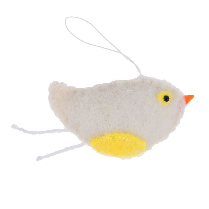 Подвеска декоративная ручной работы "Птичка", шерсть