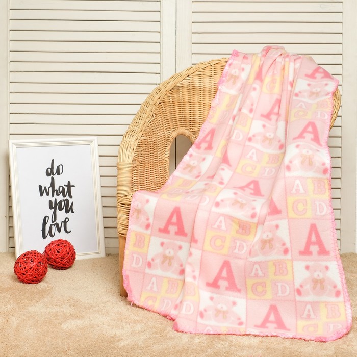 Детский плед "Этелька" Алфавит, размер 76х101 см