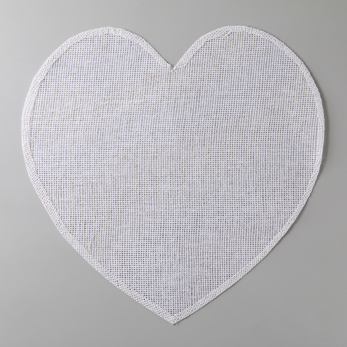 Салфетка кухонная "Сердце" 38х38 см, цвет белый