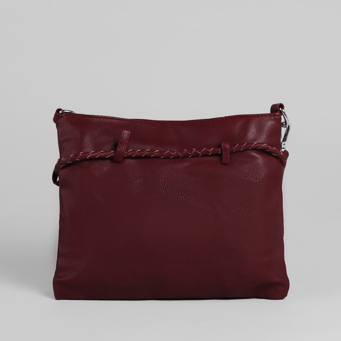 Сумка женская, 1 отдел, длинный ремень, цвет бордовый