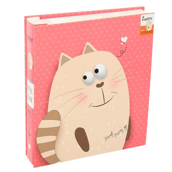 Фотоальбом на 168 фото 10х15 см 16 фото 15х20 см в коробке "Толстячок" МИКС