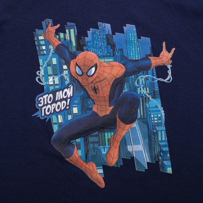 Футболка для мальчиков "Человек Паук: Город", рост 134-140 (36) см, 9-10 лет, 100% хлопок