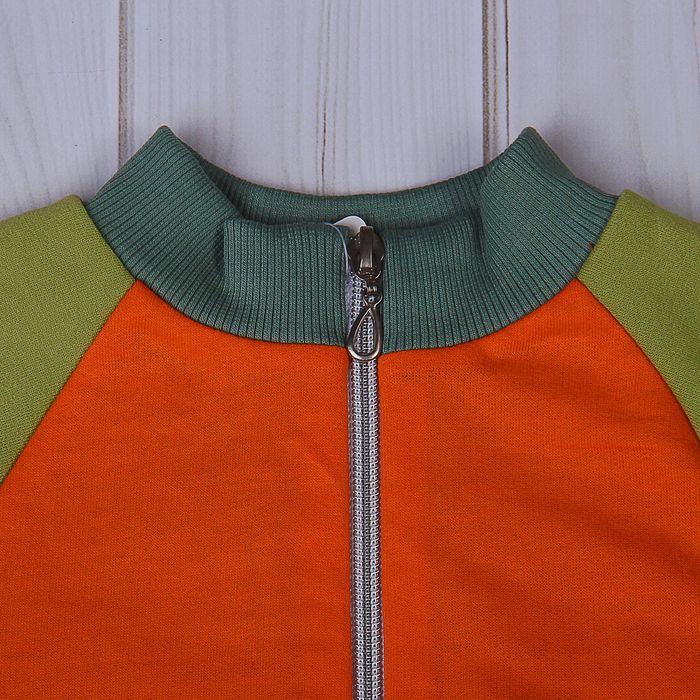 Комплект для мальчика (джемпер+штанишки),. рост 74-80 см (48), цвет хаки+оранж Д 15166/1/9-П