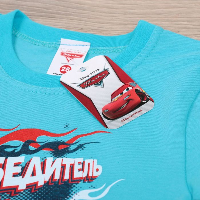 Футболка для мальчиков "Победитель", Тачки, рост 134-140 (36) см, 9-10 лет, 100% хлопок