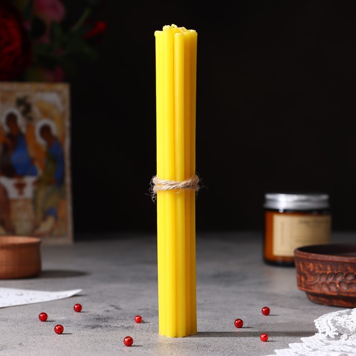 фото Набор свечей церковных "храм гроба господне" для домашней молитвы, парафин, 12 шт
