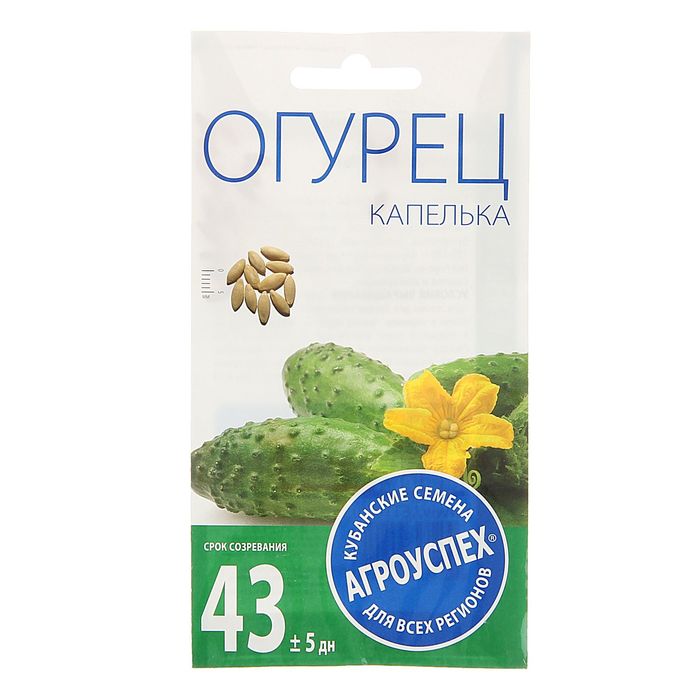 Семена Огурец Капелька, средний, пчелоопыляемый, 0,3 гр
