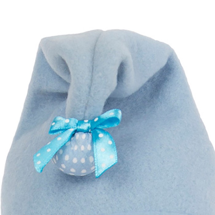 Мягкая игрушка "Зайка Ми - гномик в голубом", 15 см