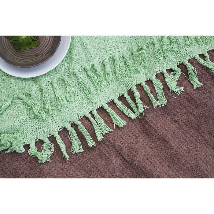 Плед вафельный, размер 150х200 см, 240 гр/м, цвет кофейный