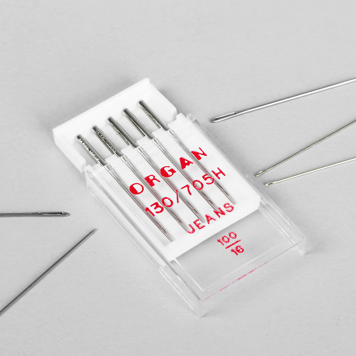 Иглы для бытовых швейных машин, для джинсы, 5шт, № 100