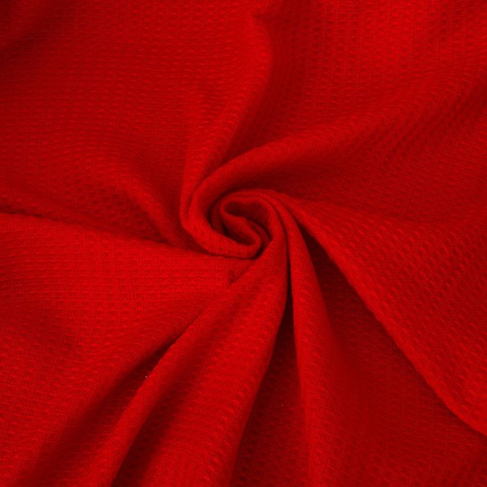 Плед вафельный, размер 170х200 см, 240 гр/м, цвет красный мак