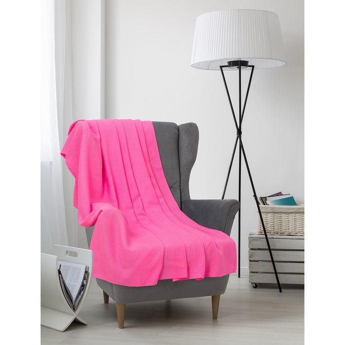 Плед вафельный, размер 200х220см, 240 гр/м, цвет мармелад