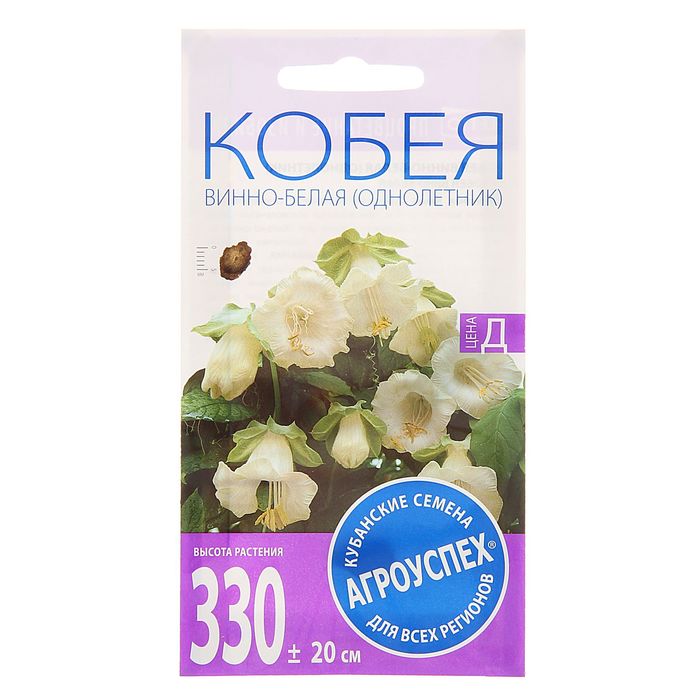 Семена цветов Кобея Винно-белая, 4 шт