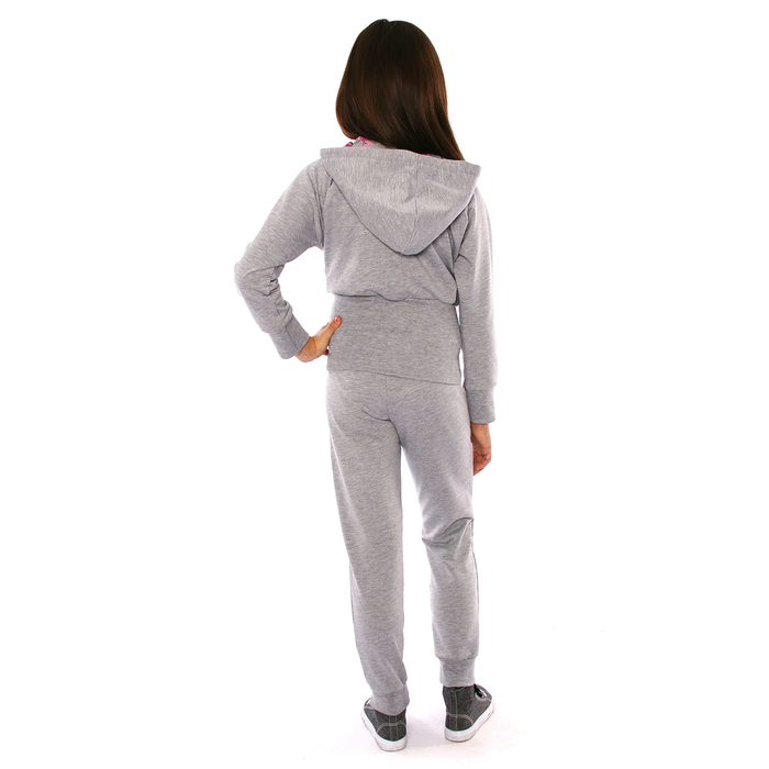 Толстовка для девочки "Романтика", рост 116 см (60), цвет серый ДДД880805