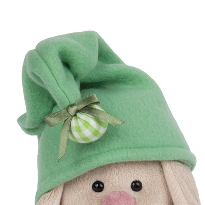 Мягкая игрушка "Зайка Ми - гномик в зелёном", 18см