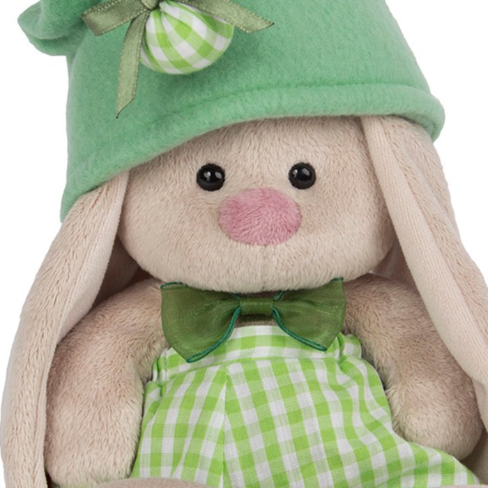 Мягкая игрушка "Зайка Ми - гномик в зелёном", 18см