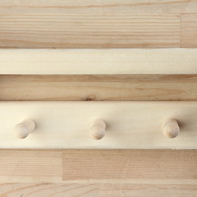 

Полка универсальная 3 крючка, 5 отверстий 23×35×11см, липа "Добропаровъ"