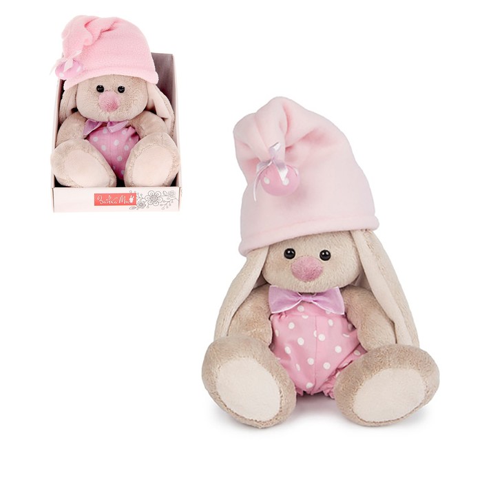 Мягкая игрушка "Зайка Ми - гномик в розовом", 15 см