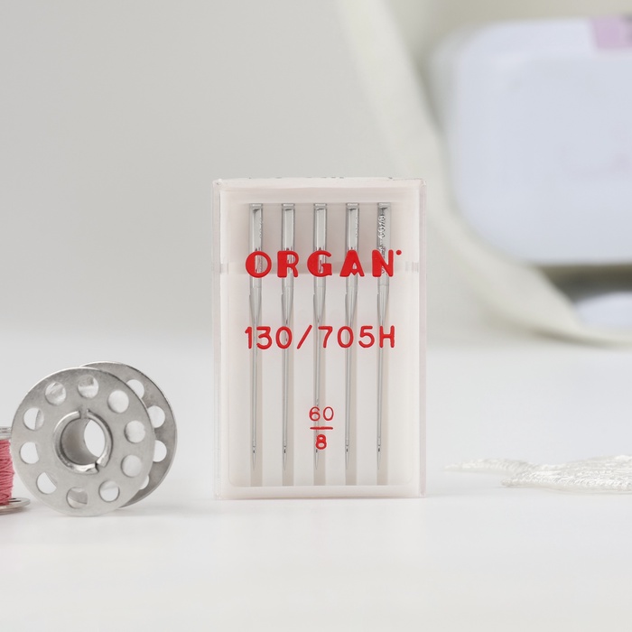 Иглы для бытовых швейных машин, универсальные, №60/8, 5 шт