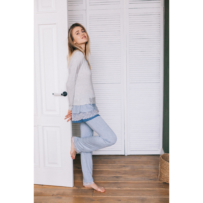 Комплект женский P5 серый меланж, р-р 42 (84-90) вискоза