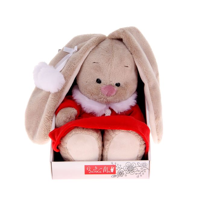 Мягкая игрушка "Зайка Ми в алом платье"