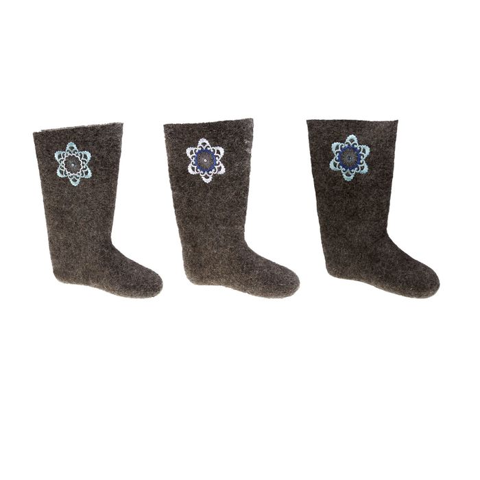 Валенки женские серые, мв "Снежинка", (р. 36 (24)