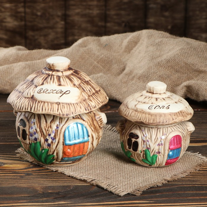 Набор для специй "Домик лесной" большой+малый 0,7л 0,3л