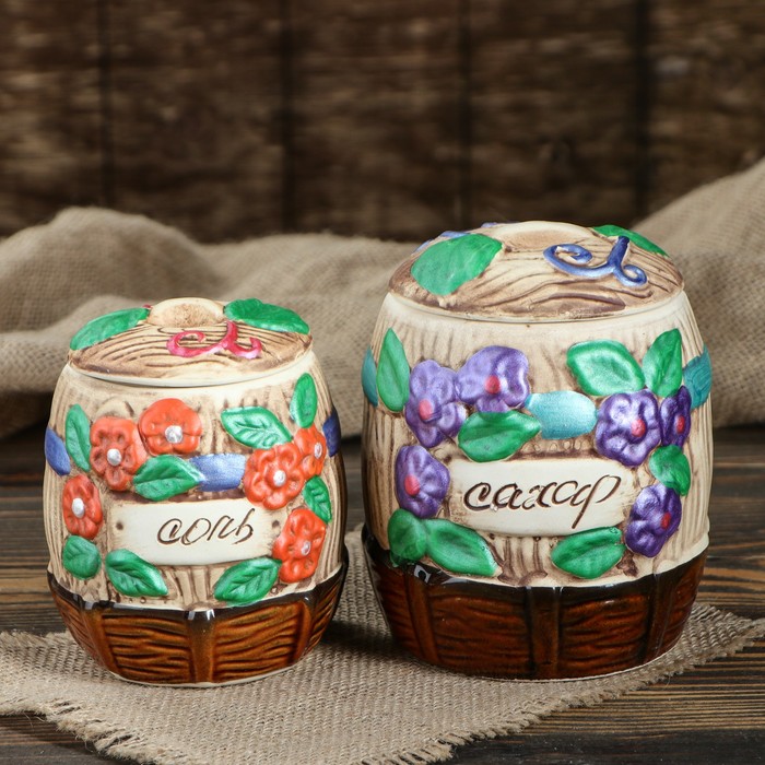 Набор для специй "Бочка" большая+малая 0,7/0,35 л